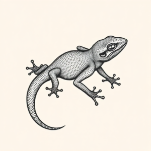 Dotwork Gecko Tattoo
