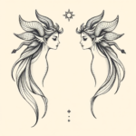 Dotwork Gemini Tattoo