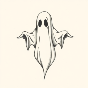 Dotwork Ghost Tattoo