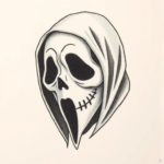 Dotwork Ghostface Tattoo