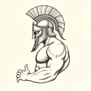 Dotwork Gladiator Tattoo