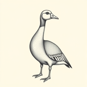 Dotwork Goose Tattoo