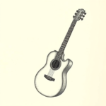 Dotwork Guitar Tattoo