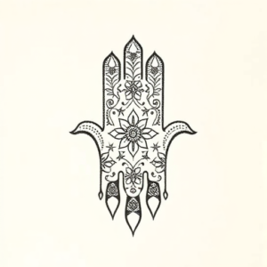 Dotwork Hamsa Tattoo