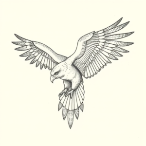 Dotwork Hawk Tattoo