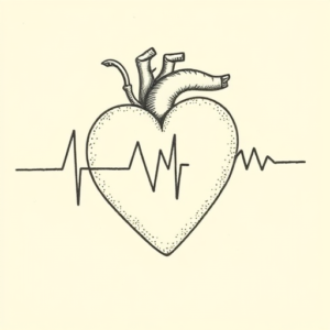 Dotwork Heartbeat Tattoo