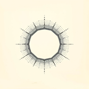 Dotwork Hexagon Tattoo