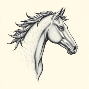 Dotwork Horse Tattoo