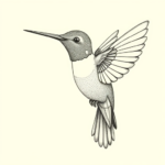 Dotwork Hummingbird Tattoo