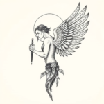 Dotwork Icarus Tattoo