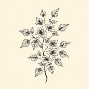 Dotwork Ivy Tattoo