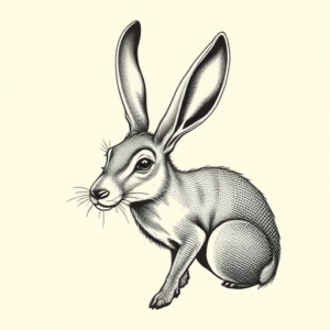 Dotwork Jackalope Tattoo