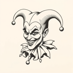 Dotwork Jester Tattoo