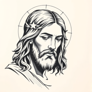 Dotwork Jesus Tattoo