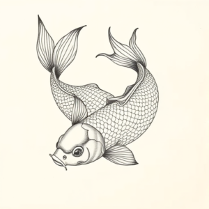 Dotwork Koi Tattoo