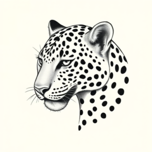 Dotwork Leopard Tattoo