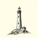 Dotwork Lighthouse Tattoo