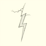 Dotwork Lightning Tattoo