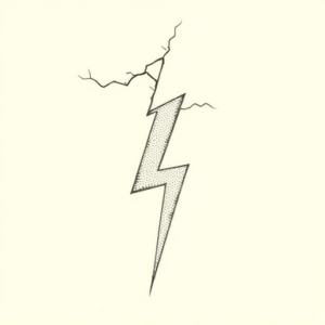 Dotwork Lightning Tattoo