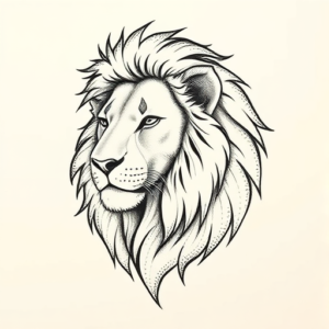 Dotwork Lion Tattoo