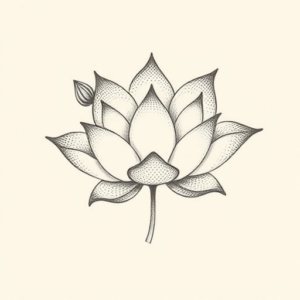 Dotwork Lotus Tattoo