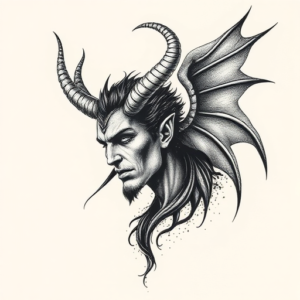 Dotwork Lucifer Tattoo