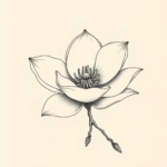 Dotwork Magnolia Tattoo