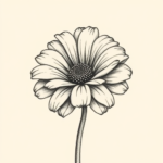 Dotwork Marigold Tattoo