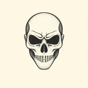 Dotwork Mask Tattoo
