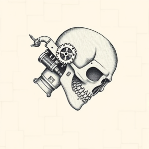 Dotwork Mechanic Tattoo