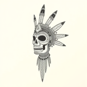 Dotwork Mictlantecuhtli Tattoo