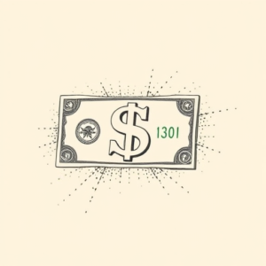 Dotwork Money Tattoo