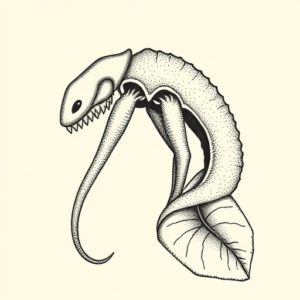 Dotwork Monstera Tattoo