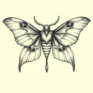 Dotwork Mothman Tattoo