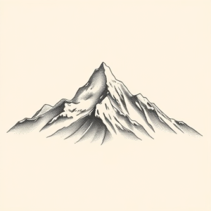 Dotwork Mountain Tattoo