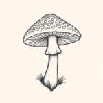 Dotwork Mushroom Tattoo