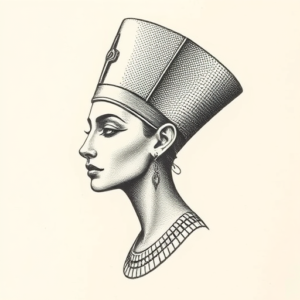 Dotwork Nefertiti Tattoo