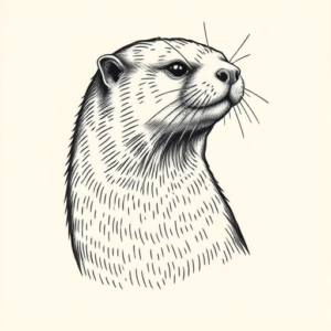 Dotwork Otter Tattoo
