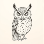 Dotwork Owl Tattoo