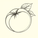 Dotwork Peach Tattoo