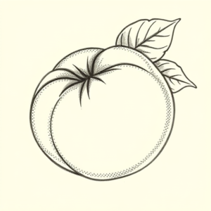 Dotwork Peach Tattoo