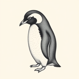 Dotwork Penguin Tattoo