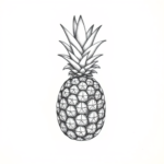 Dotwork Pineapple Tattoo