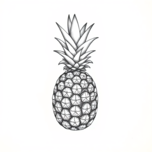 Dotwork Pineapple Tattoo