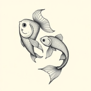 Dotwork Pisces Tattoo