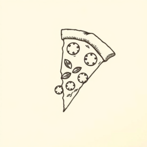 Dotwork Pizza Tattoo