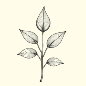 Dotwork Plant Tattoo