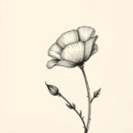 Dotwork Poppy Tattoo