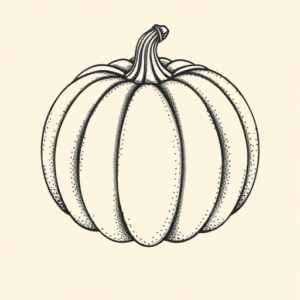 Dotwork Pumpkin Tattoo