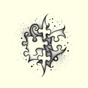 Dotwork Puzzle Tattoo